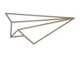 Avion origami MDF taille B