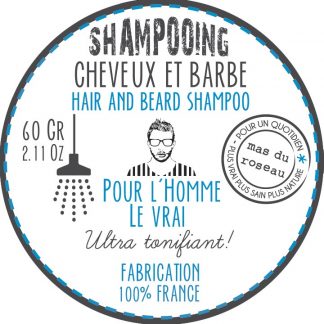 Shampooing solide, cheveux & barbe, 60g, mas du roseau®-1