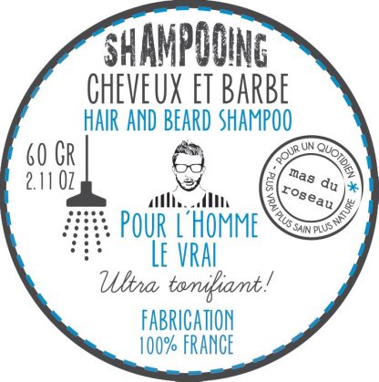Shampooing solide, cheveux & barbe, 60g, mas du roseau®-1