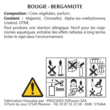 Bougie 'Bergamote', 180g, Les lumières du Temps®-3