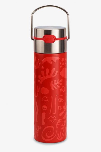 Leeza OPERA RED, gourde thermo avec infuseur thé, Eigenart®-1