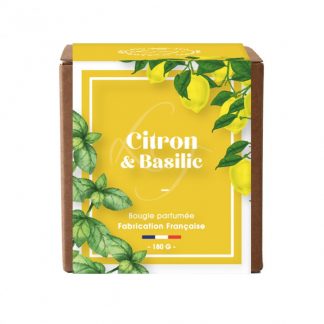 Bougie DUO 'Citron & Basilic', 180g, Les lumières du Temps®-1