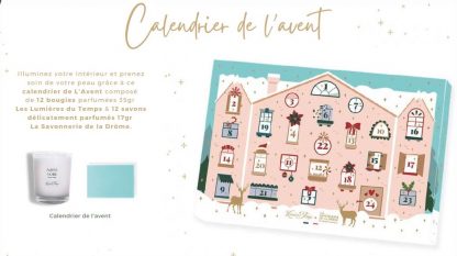 Calendrier de l'Avent, 12 bougies de 35g & 12 savon à découvrir, Les lumières du Temps®-1