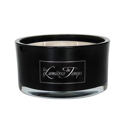 Bougie végétale parfumée, ambre noire, 3 mèches, 660g, Les lumières du Temps®-1
