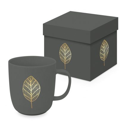 Mug "Gold leaves", anthracite, PPD®-1