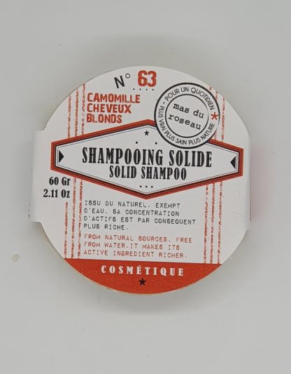 Shampooing solide, Infusion camomille, 60g, mas du roseau®-1