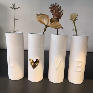 Mini vase LOVE, set de 4, räder®-1