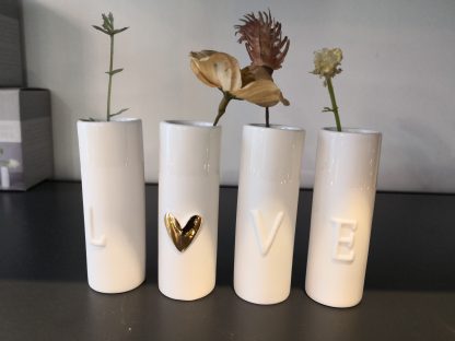 Mini vase LOVE, set de 4, räder®-1