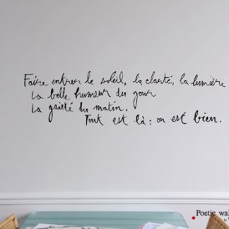 Tout est là : on est bien, BLANC, Poetic wall®-1