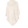 Poncho COSY collar micro flanel, ivoire, tiseco®-1