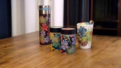 Leeza Rustic Flower, gourde thermo avec infuseur thé, Eigenart®-2