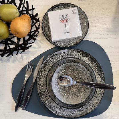 Black Gravel, assiette plate 20cm, ONA®-3