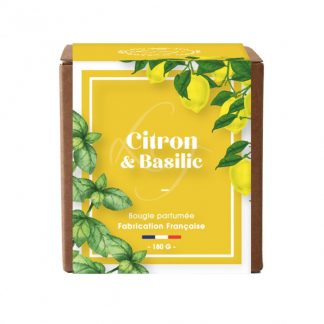 Bougie 'Citron & Basilic', 180g, Les lumières du Temps®-1