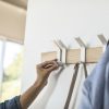 Porte manteau mural, bois clair, Yamazaki®-2
