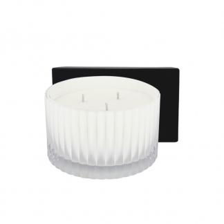 Bougie ImAGIN Fleurs blanches, 550g, Les lumières du Temps®-1