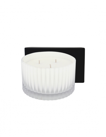 Bougie ImAGIN Fleurs blanches, 550g, Les lumières du Temps®-1