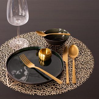 Set de table "CAPELINNI" arbre or, Ø 38 cm, ziczac®-1