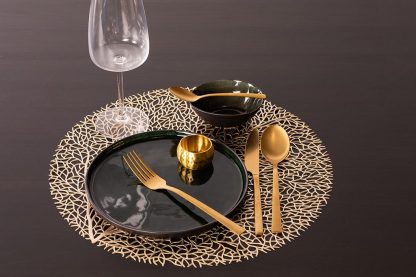 Set de table "CAPELINNI" arbre or, Ø 38 cm, ziczac®-1