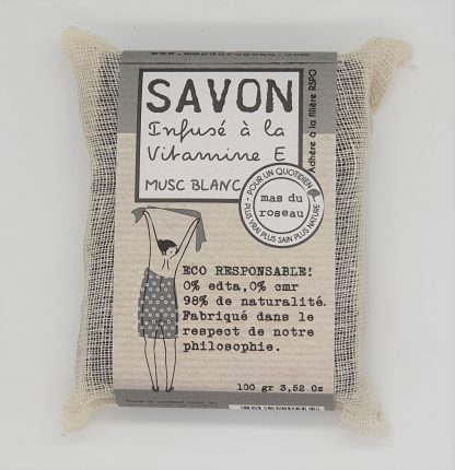 Savon végétal parfumé, Musc blanc, 100g, mas du roseau®-1