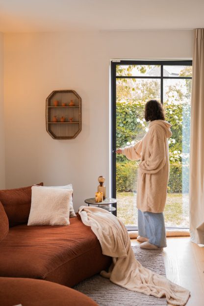 Poncho à capuche COCOON Beige, Tiseco®-1