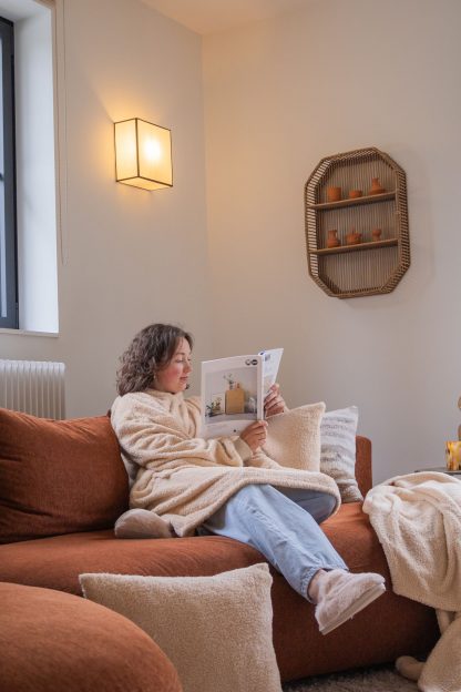 Poncho à capuche COCOON Beige, Tiseco®-3