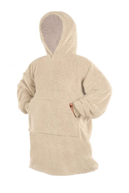 Poncho à capuche COCOON Beige, Tiseco®-4