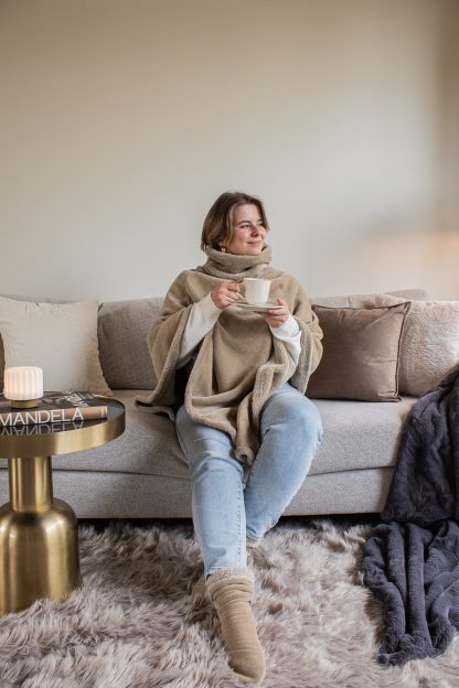 Poncho CHENILLE sable, tiseco®-3