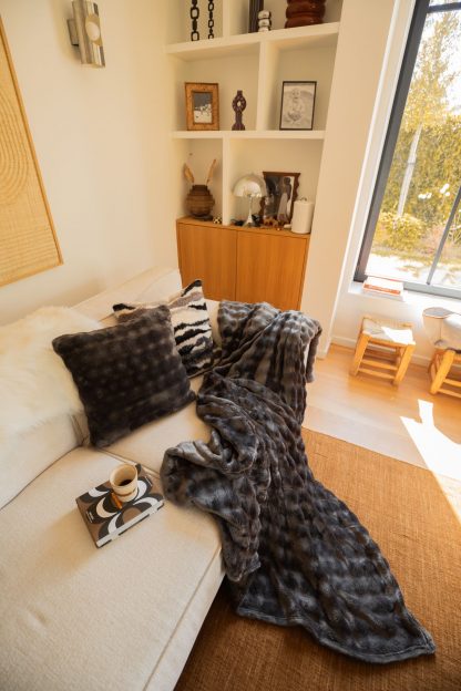 Plaid BUBBLE 150x200 gris, Tiseco®-4