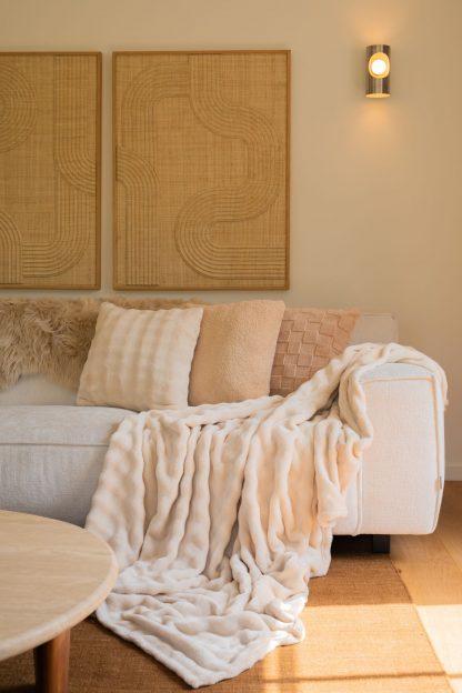 Plaid BUBBLE 150x200 ivoire, Tiseco®-5