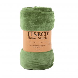 Plaid COSY Microflannel 130x160 vert olive, TISECO®-1