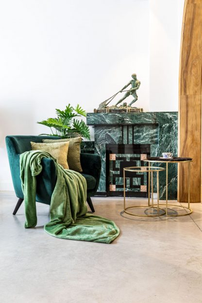 Plaid COSY Microflannel 130x160 vert olive, TISECO®-4