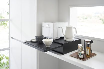 Plateau de cuisine Tower avec tiroir extensible noir, Yamazaki®-8
