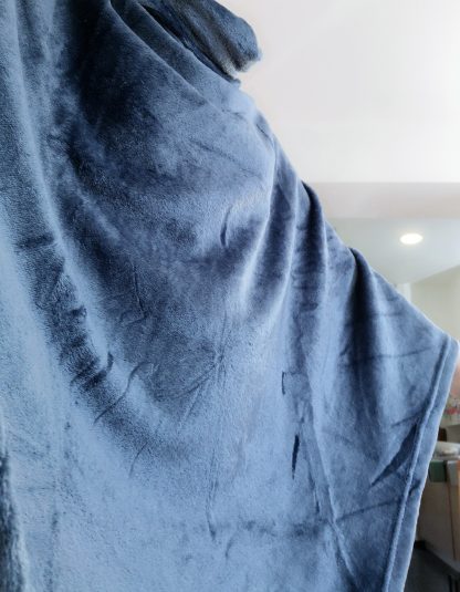 Poncho COSY collar micro flanel, bleu, tiseco®-2