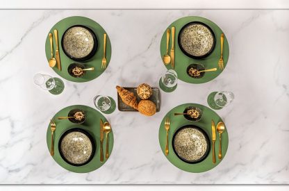 Set de table rond TOGO, aneth, ziczac®-2