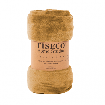 Plaid COSY microflannel 150x200 camel, TISECO®-1