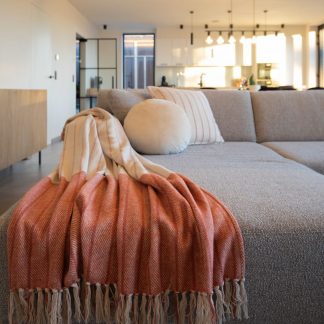 Plaid ALMA, 130x160 cm, brique, Tiseco®-1