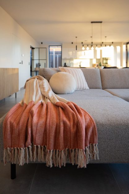 Plaid ALMA, 130x160 cm, brique, Tiseco®-1