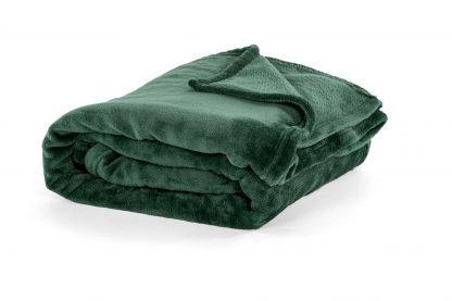 Plaid COSY microflannel 150x200 vert sapin, TISECO®-1