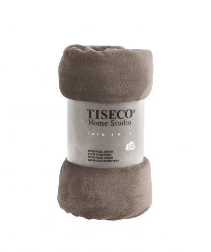 Plaid COSY microflannel 180x220 taupe, TISECO®-1