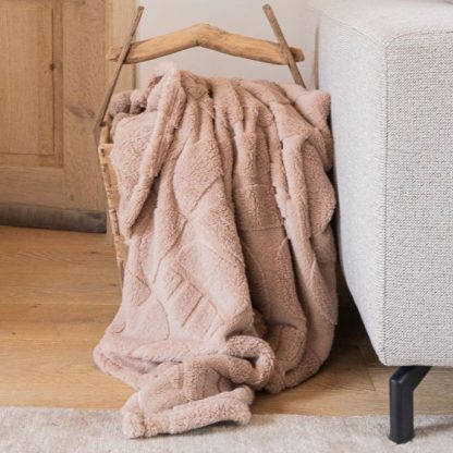 Plaid RENA 150x200 Taupe, Tiseco®-2