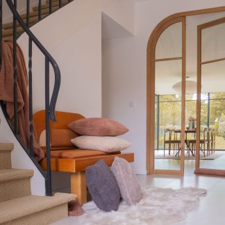 Coussin COCOON brun, TISECO®-1