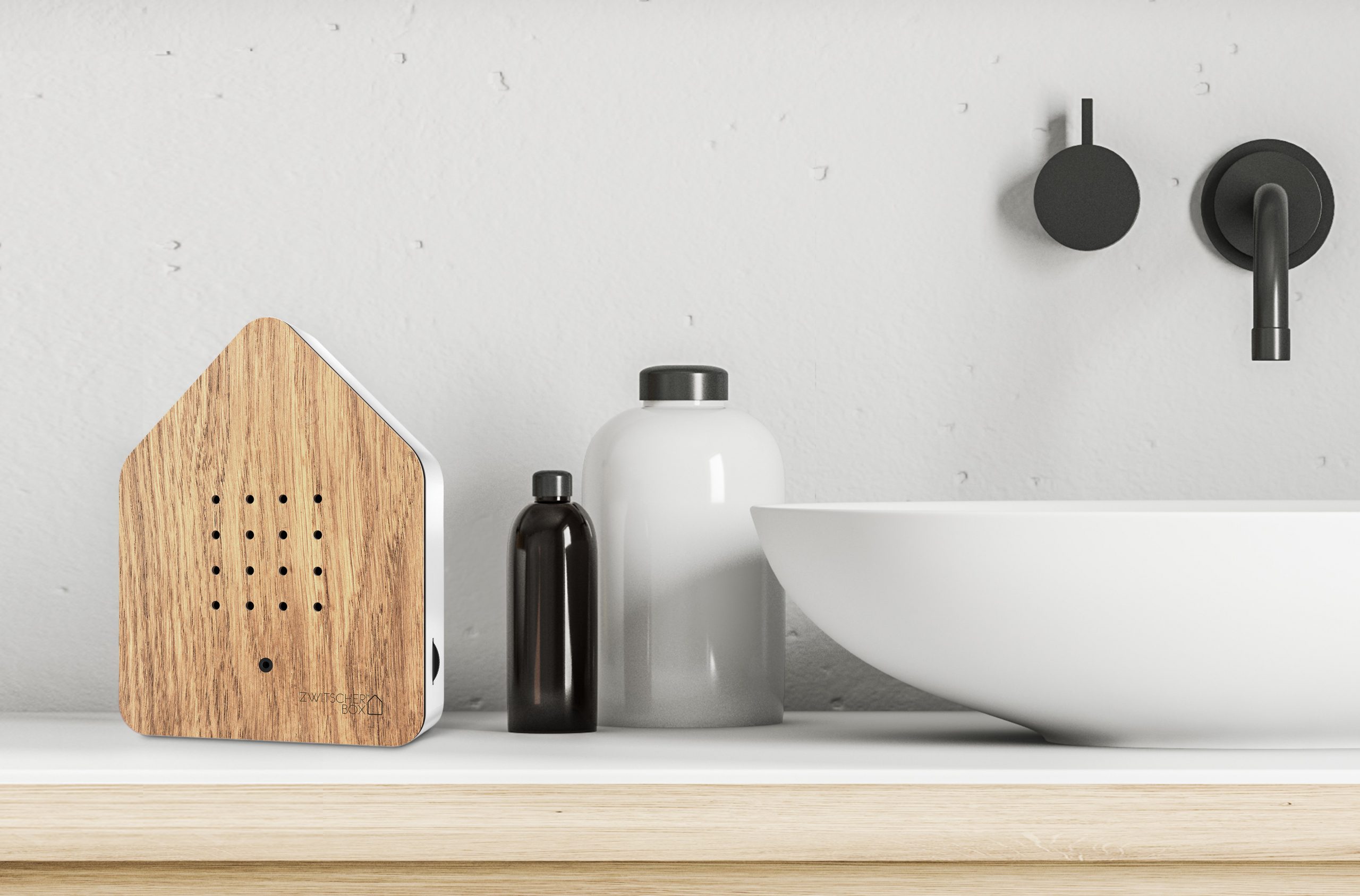 Le nichoir Zwitscherbox® Classic chêne, relaxound®-1 Le nichoir Zwitscherbox® Classic chêne, relaxound®-1