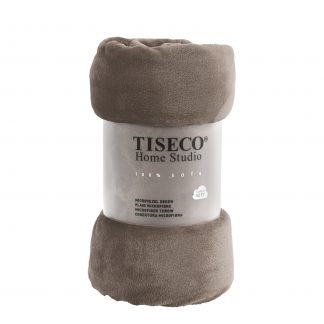 Plaid COSY microflannel 180x220 taupe, TISECO®-1