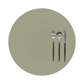 Set de table rond TOGO, taupe, ziczac®-1