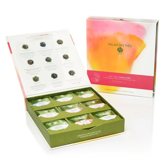 Les Thés parfumés - Coffret 45 mousselines de coton, Palais des THés®-1 Les Thés parfumés - Coffret 45 mousselines de coton, Palais des THés®-1