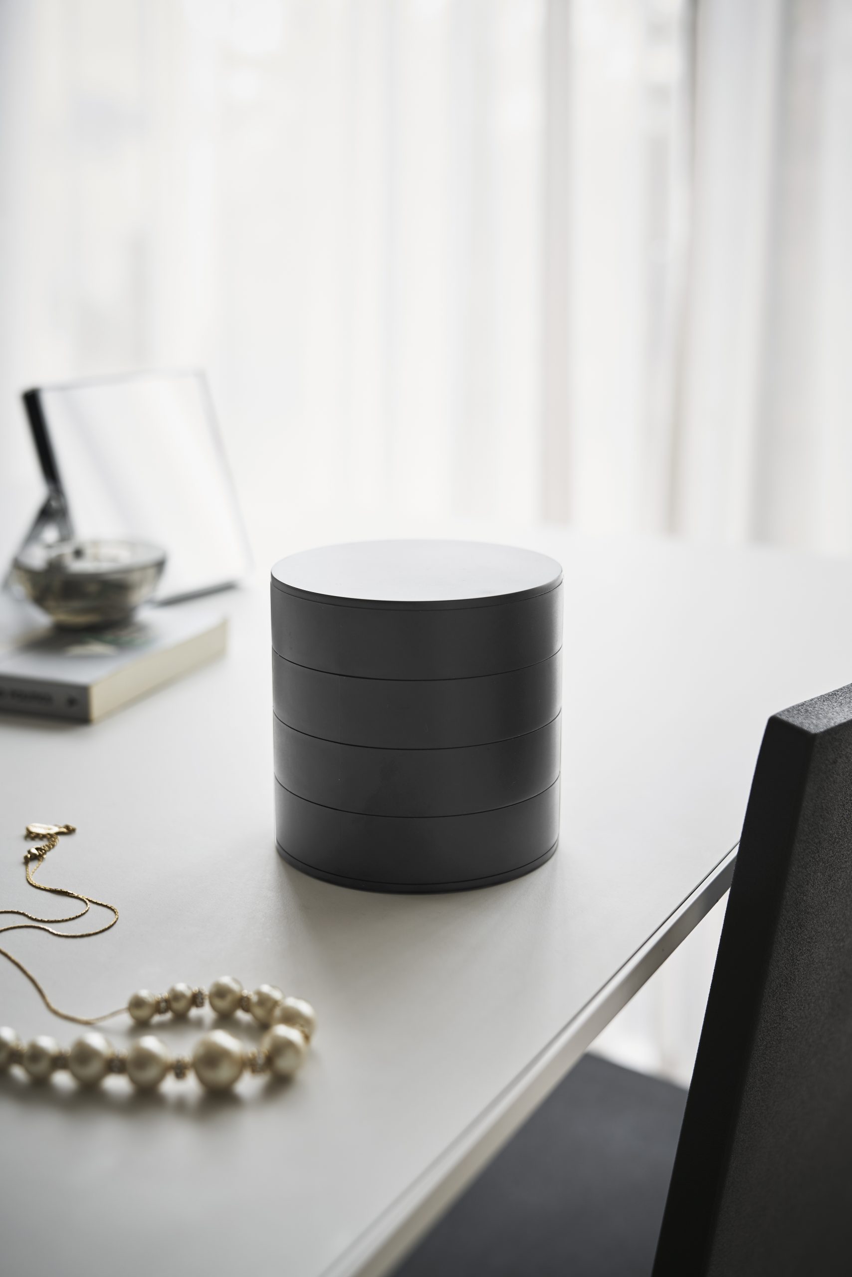 Rangement 4 tiroirs noir, Yamazaki®-5 Rangement 4 tiroirs noir, Yamazaki®-5