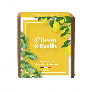 Bougie 'Citron & Basilic', 180g, Les lumières du Temps®-1
