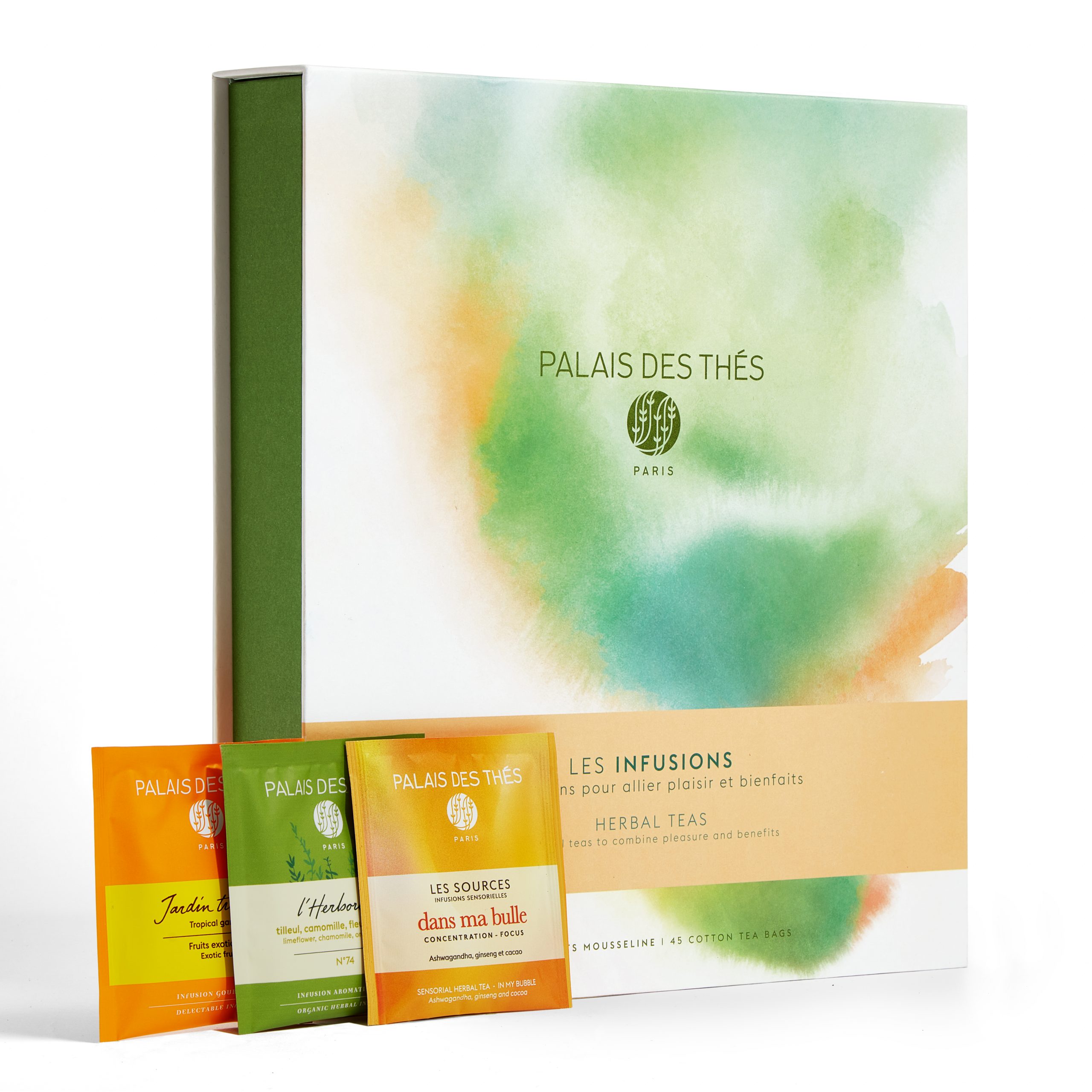 Les infusions - Coffret 45 mousselines de coton, Palais des Thés®-1 Les infusions - Coffret 45 mousselines de coton, Palais des Thés®-1