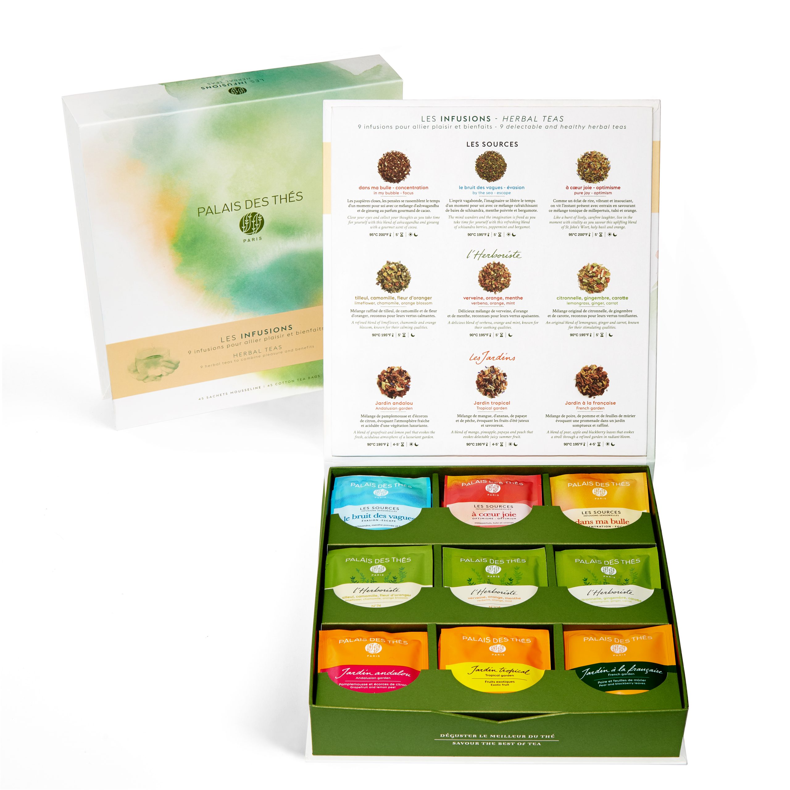 Les infusions - Coffret 45 mousselines de coton, Palais des Thés®-2 Les infusions - Coffret 45 mousselines de coton, Palais des Thés®-2