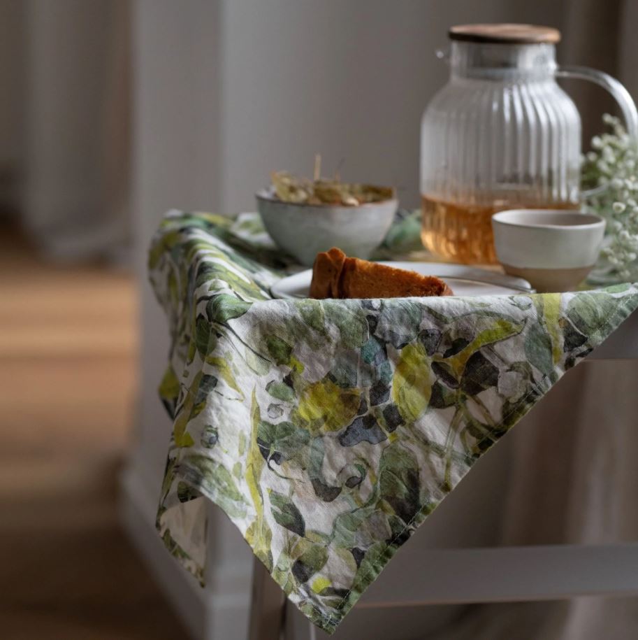 Essuie vaisselle en lin, lotus, Linen tales®-1 Essuie vaisselle en lin, lotus, Linen tales®-1